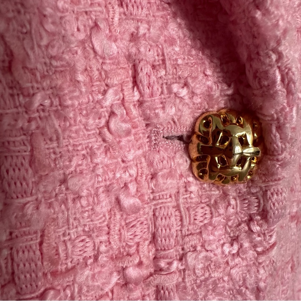 Zara Tweed Pink Blazer Jacket Sz Small - Picture 6 of 9